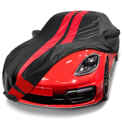 Porsche Panamera 2010-2026 Black Red Pro Series Car Cover