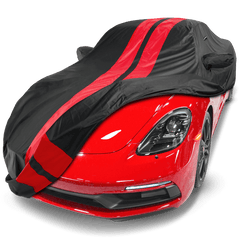 Porsche 718 2017-2025 Black Red Pro Series Car Cover
