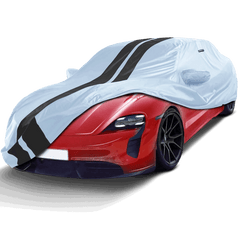 Porsche Taycan 2020-2025 Gray Black Pro Series Car Cover