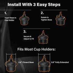 Wireless Phone Charger Cup Holder Car Mount