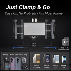 Car Phone Holder, Ultra-Durable 360° Rotation Metallic Car Mount