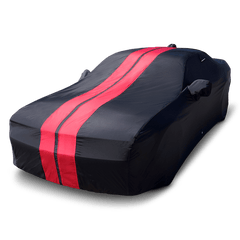 Porsche Panamera 2010-2025 Black Red TitanGuard Car Cover