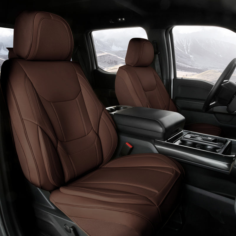 GMC Sierra EV 2024-2026 Dark Brown Seat Covers