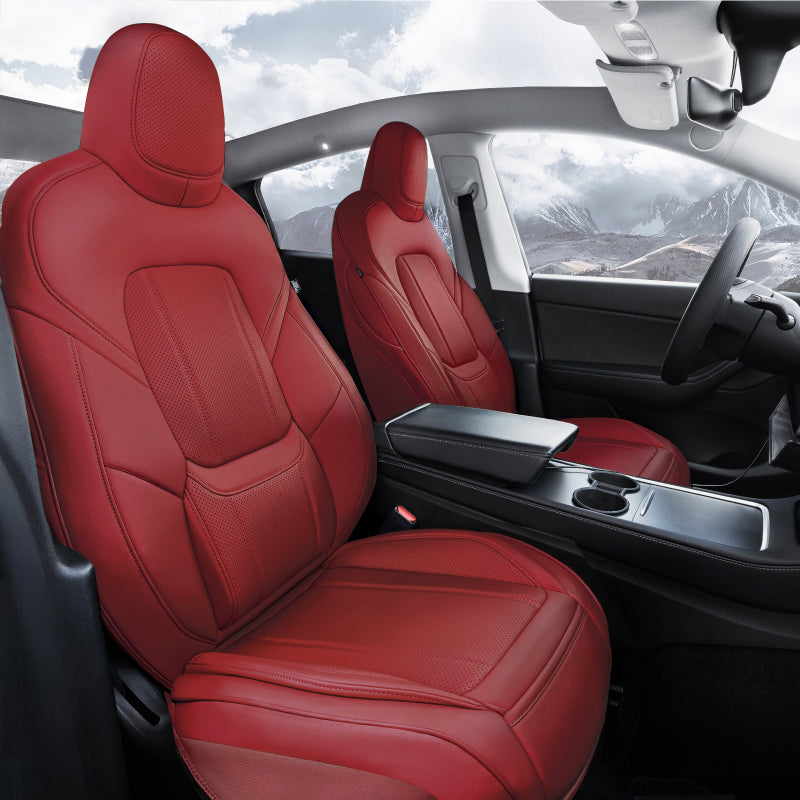 Tesla 2024-2025 Wine Red Seat Covers