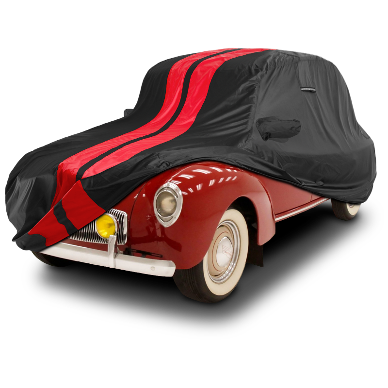 Willys Deluxe 1940-1942 Black Red Pro Series Car Cover
