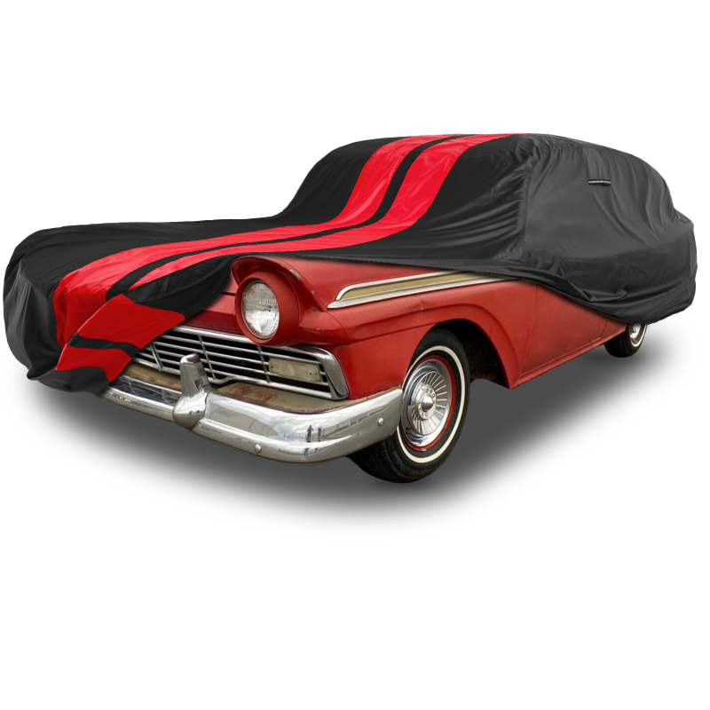 Ford Del Rio 1957-1958 Black Red Pro Series Car Cover
