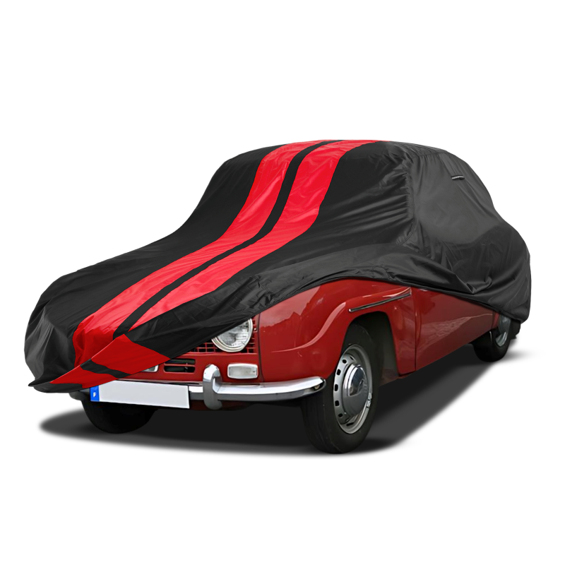 Saab 96 Black Red Pro Series Car Cover