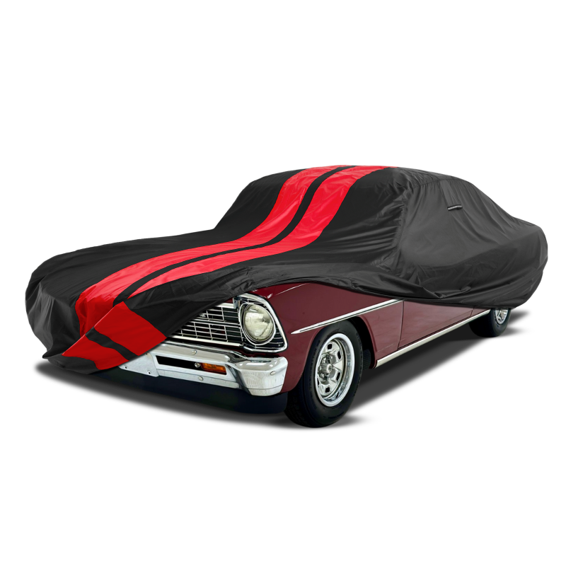 Chevrolet Chevy II 1962-1968 Black Red Pro Series Car Cover