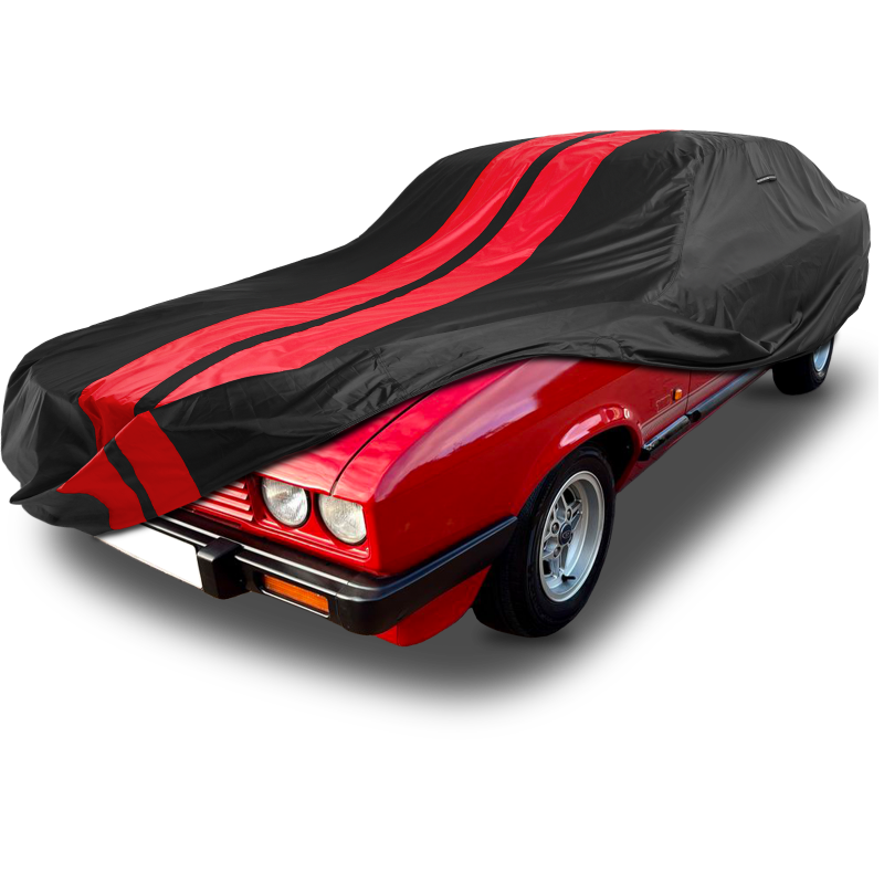 Ford Capri 1962-1986 Black Red Pro Series Car Cover