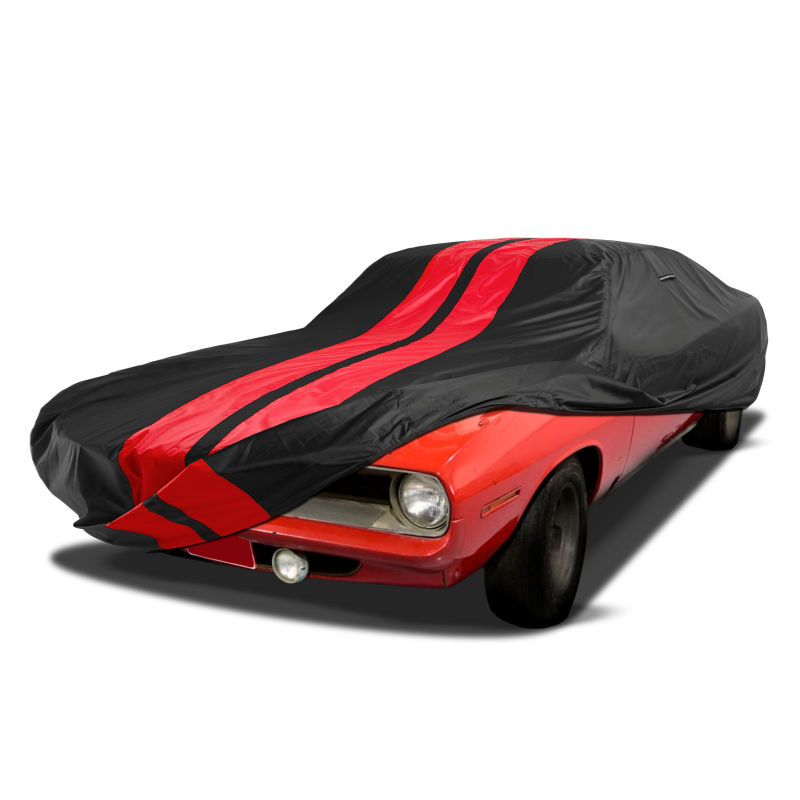 Plymouth Cuda Black Red Pro Series Car Cover