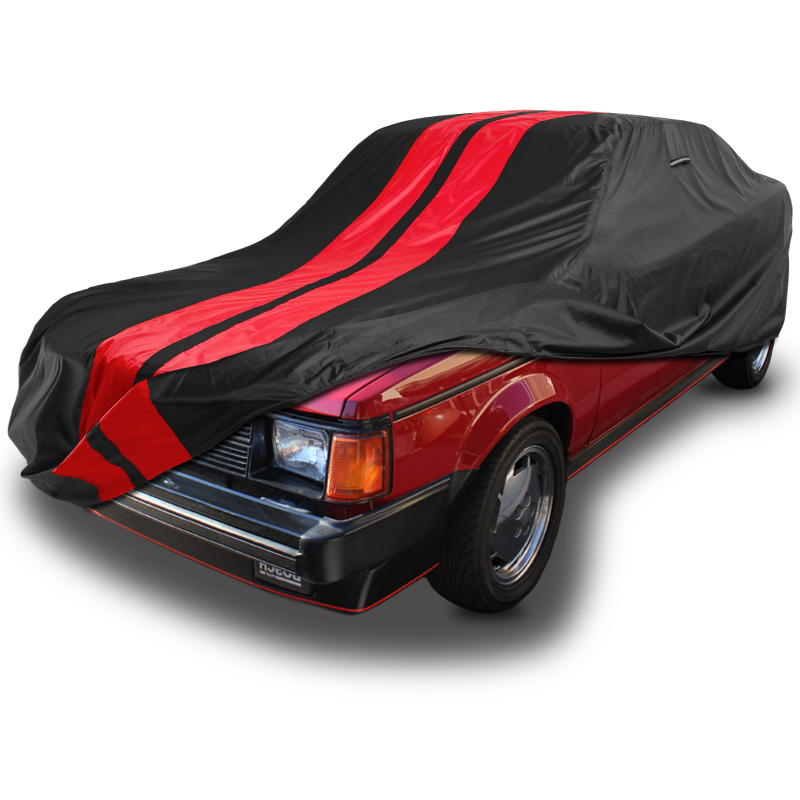 Dodge Omni 1978-1990 Black Red Pro Series Car Cover