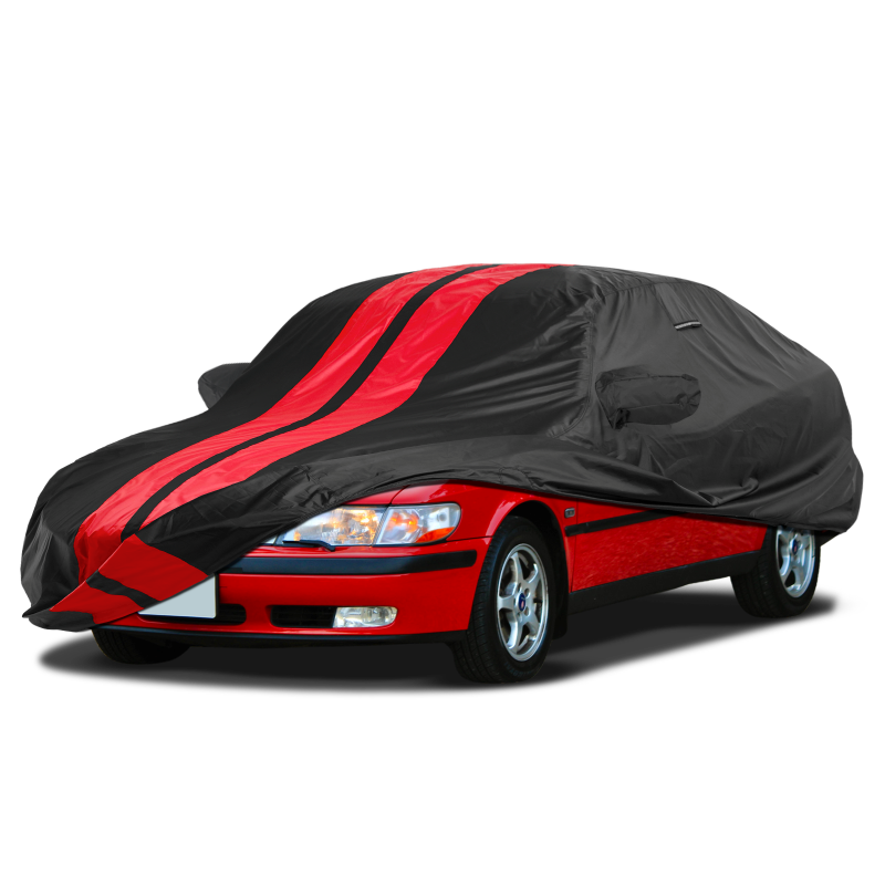 Saab 900 Black Red Pro Series Car Cover