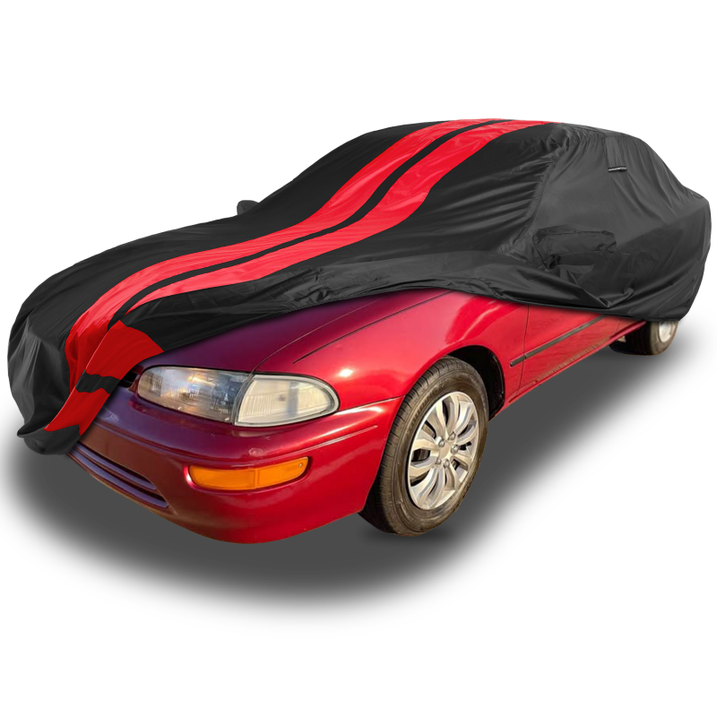 Geo Prizm Black Red Pro Series Car Cover