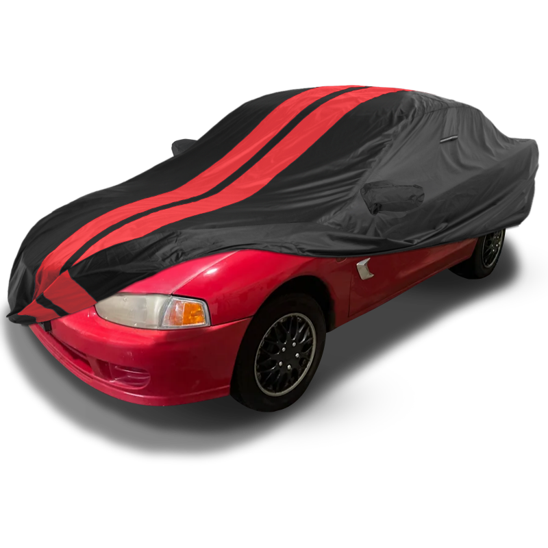 Mitsubishi Mirage Black Red Pro Series Car Cover