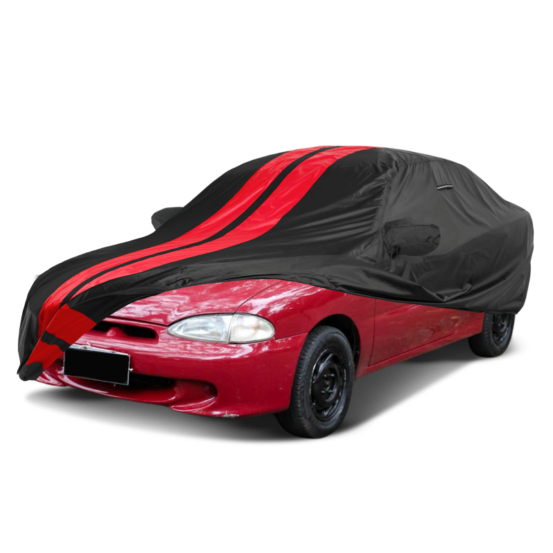 Hyundai Accent Black Red Pro Series Car Cover