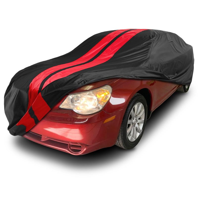 Chrysler Sebring 1995-2011 Black Red Pro Series Car Cover