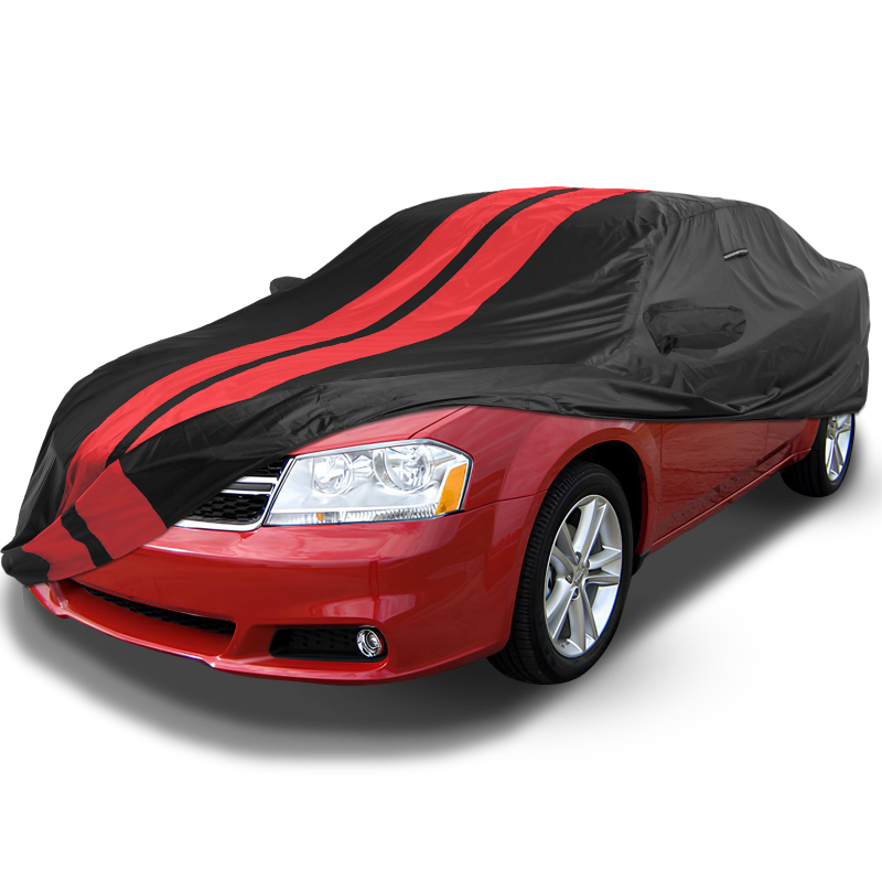 Dodge Avenger 1995-2014 Black Red Pro Series Car Cover