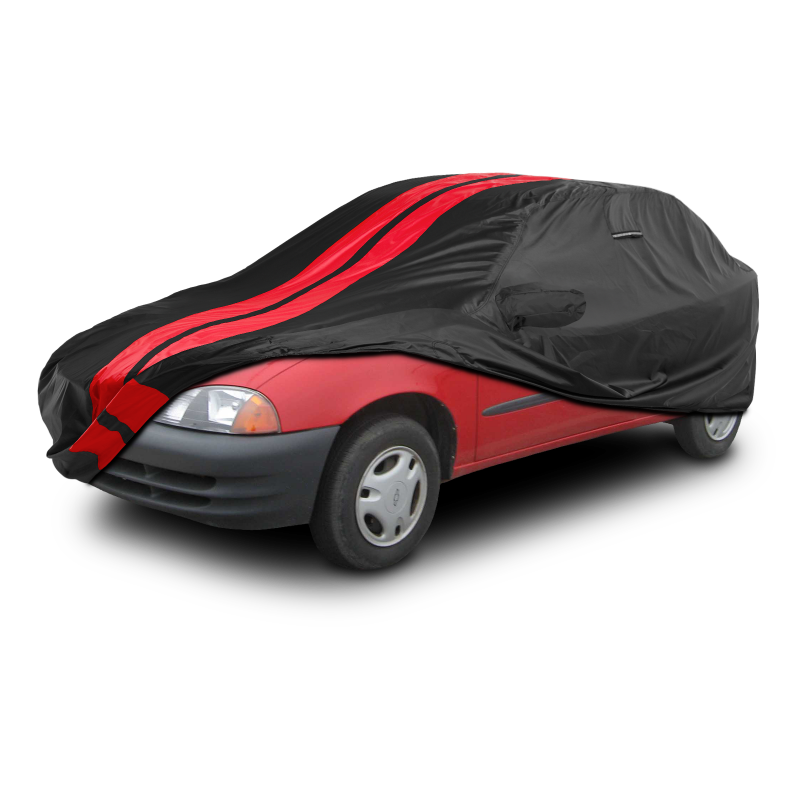 Chevrolet Metro 1998-2001 Black Red Pro Series Car Cover