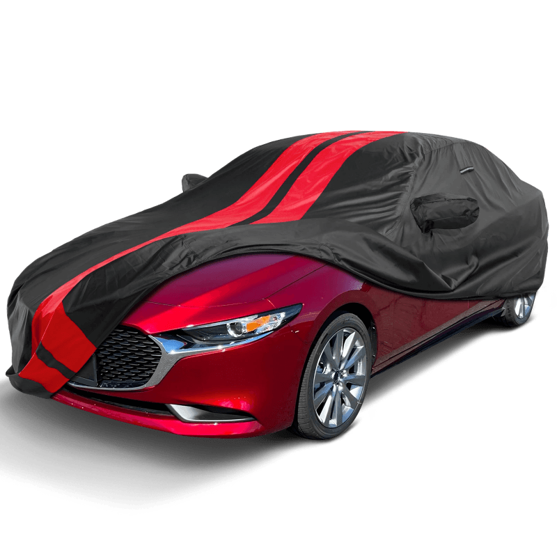 Mazda Mazda3 2003-2025 Black Red Pro Series Car Cover