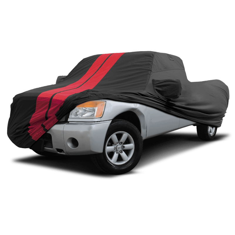Nissan Titan Black Red Pro Series Truck Cover