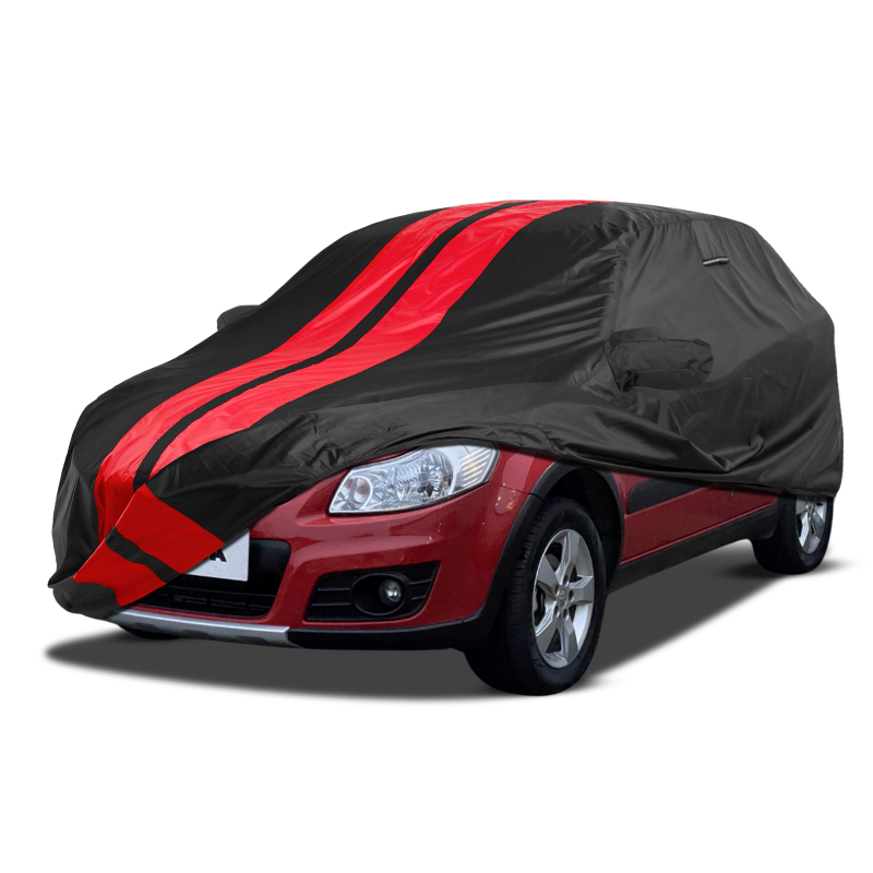 Suzuki SX4 2007-2014 Black Red Pro Series Car Cover