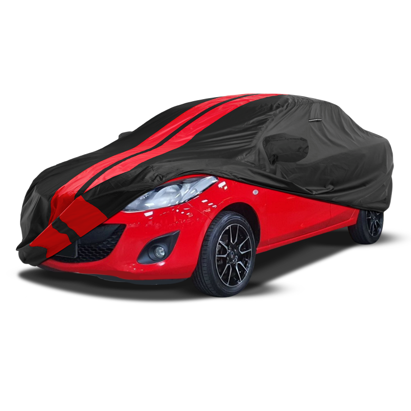 Mazda Mazda2 2011-2014 Black Red Pro Series Car Cover