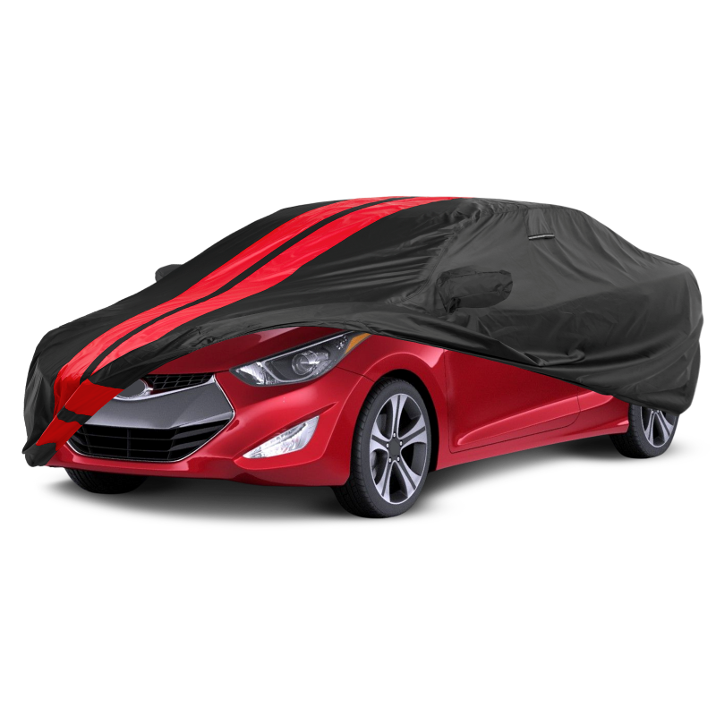 Hyundai Equus 2011-2016 Black Red Pro Series Car Cover