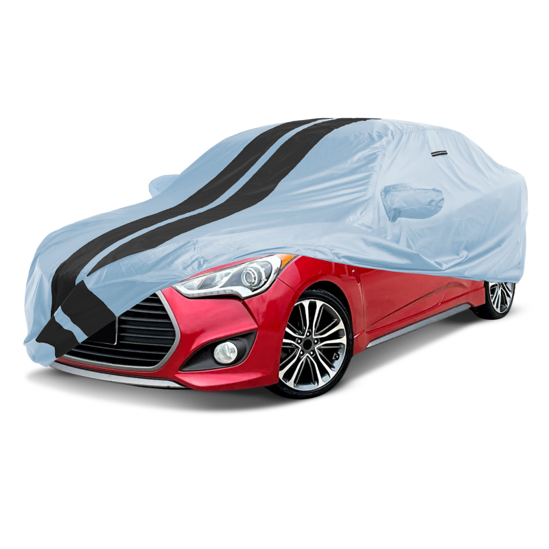 Hyundai Veloster 2012-2022 Gray Black Pro Series Car Cover