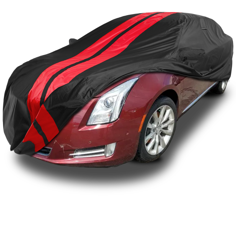 Cadillac XTS 2013-2019 Black Red Pro Series Car Cover