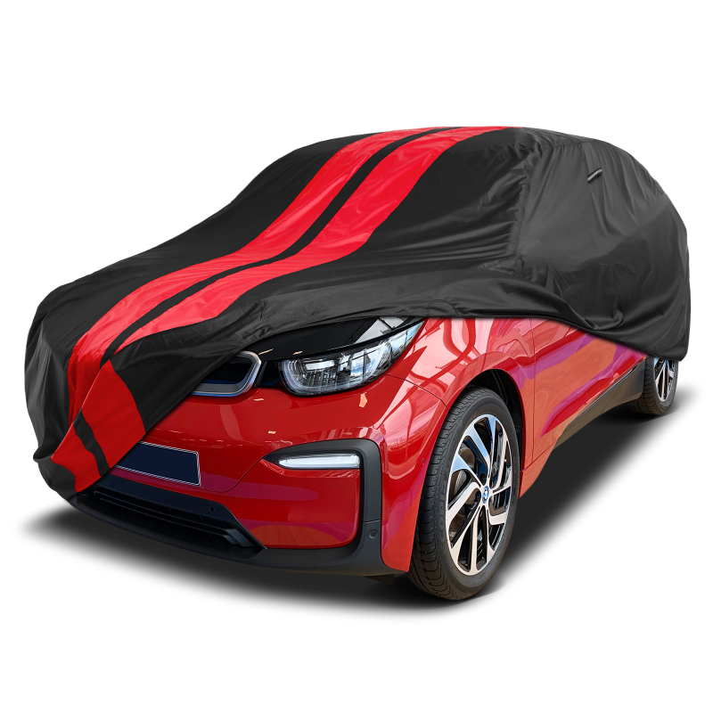 BMW i3,i4,i5,i7,i8 2014-2025 Black Red Pro Series Car Cover