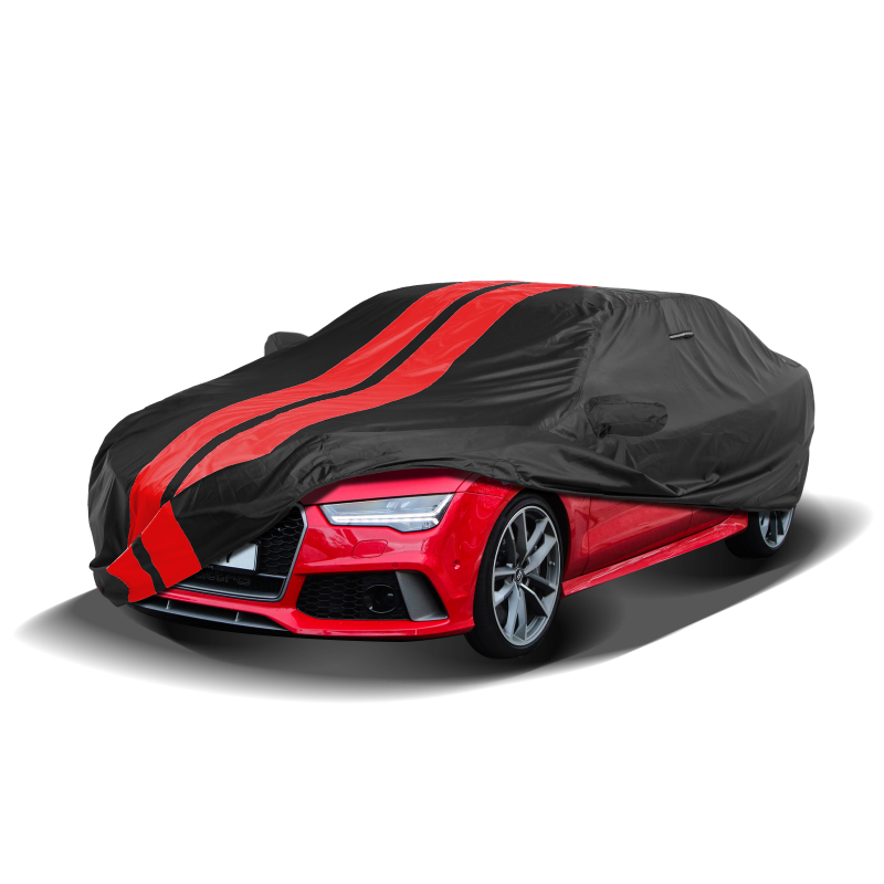 Audi RS3,RS4,RS5,RS6,RS7,RS e-tron GT 2007-2025 Black Red Pro Series Car Cover