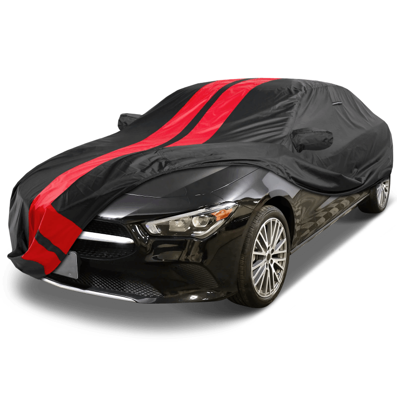Mercedes-Benz CLA-Class 2014-2025 Black Red TitanGuard Car Cover