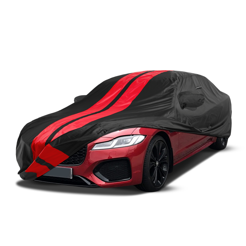 Jaguar XE,XF 2009-2024 Black Red Pro Series Car Cover