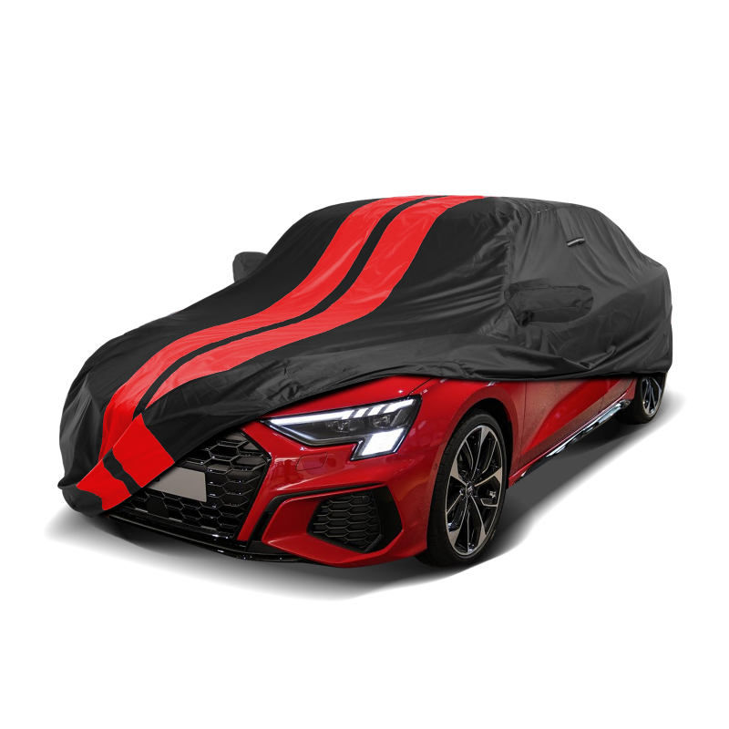 Audi RS3,RS4,RS5,RS6,RS7,RS e-tron GT 2007-2025 Black Red Pro Series Car Cover