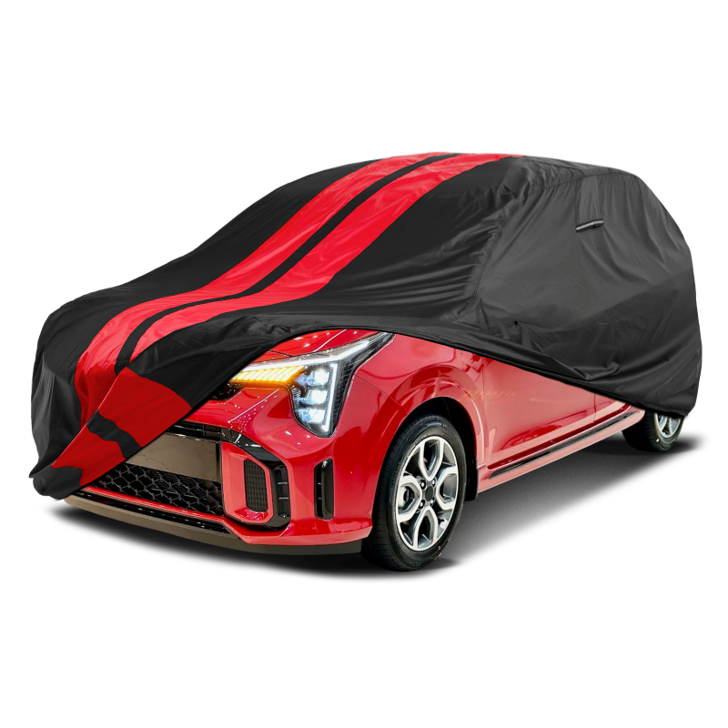 Kia Picanto 2018-2025 Black Red Pro Series Car Cover