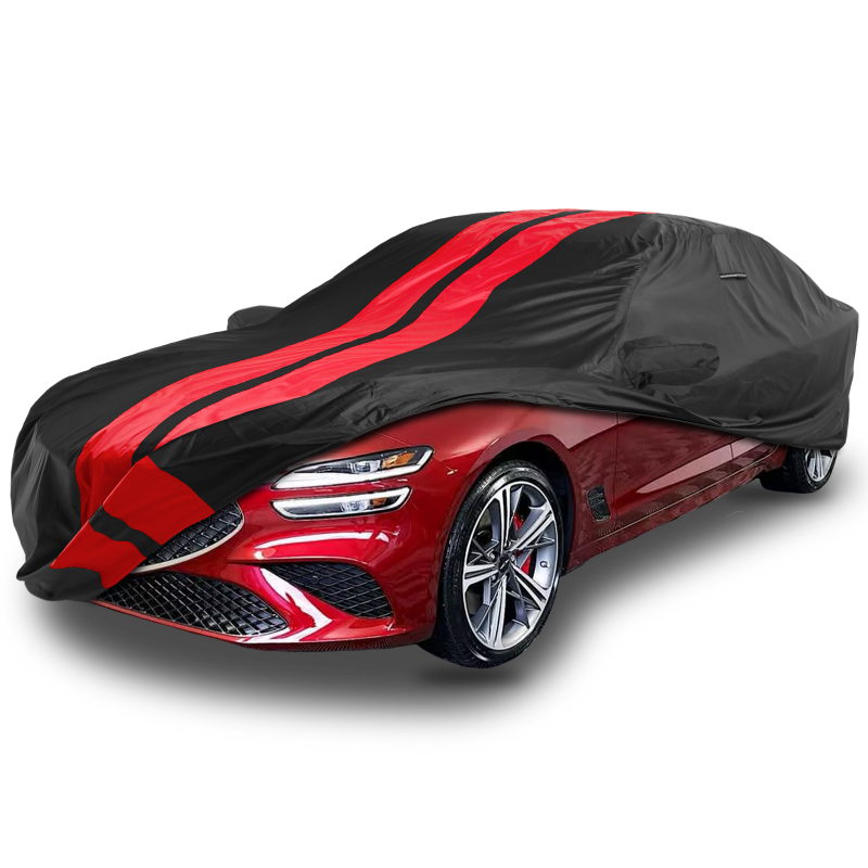 Genesis G70,G80,G90 2015-2025 Black Red Pro Series Car Cover
