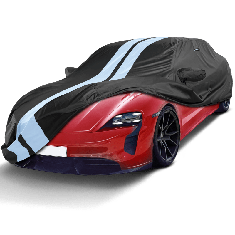 Porsche Taycan 2020-2024 Black Gray TitanGuard Car Cover